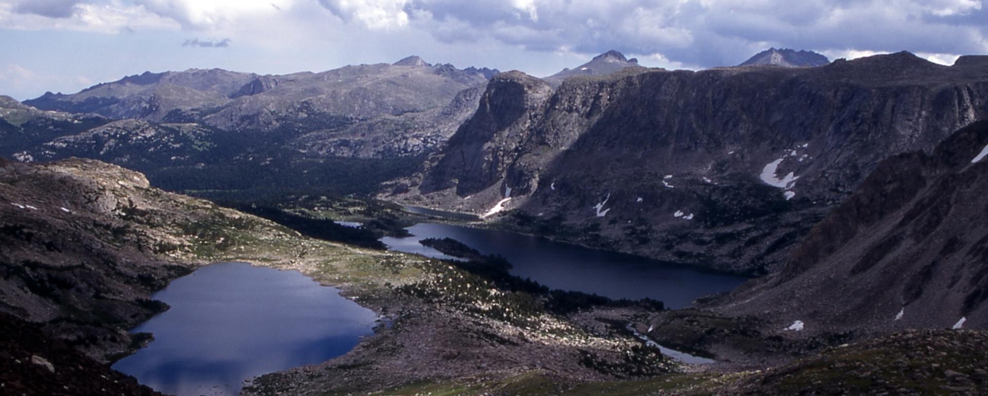 Macon & Washakie Lakes, Wind River Range, Popo Agie Wilderness on the Shoshone National Forest, Wyoming. Photo by Jim Peaco, courtesy National Park Service