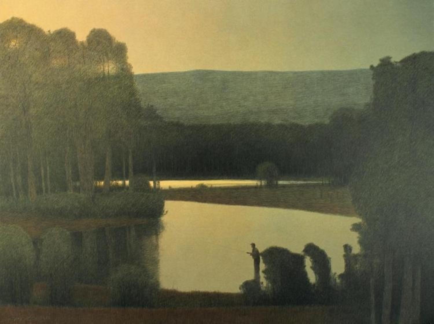 Summer Twilight, Colorado River, lithograph, by Russell Chatham