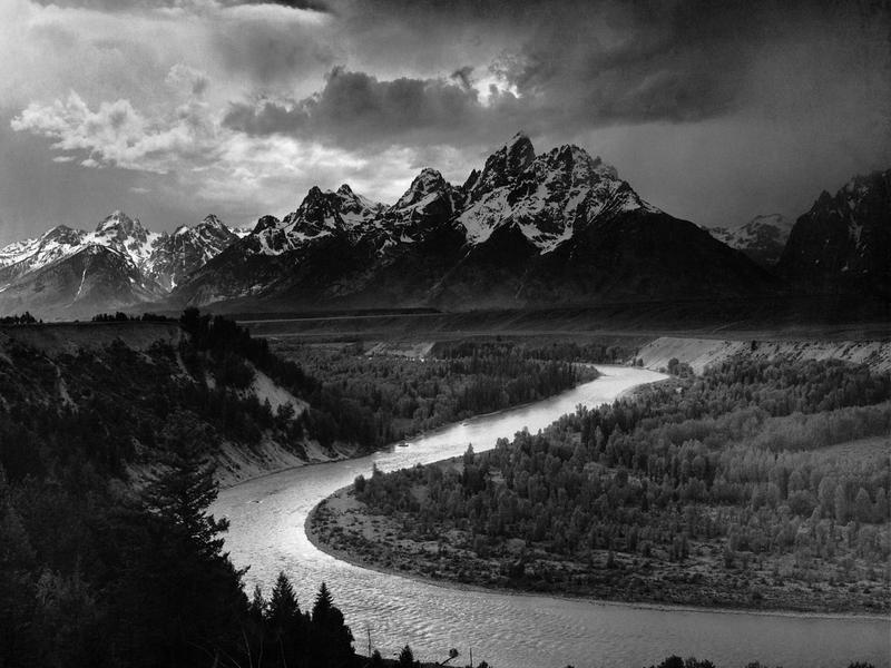 Ansel Adams' famous portrait of the Snake River