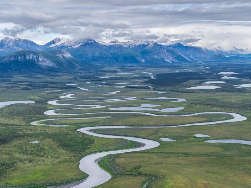 The Sheenjek River flows from ANWR