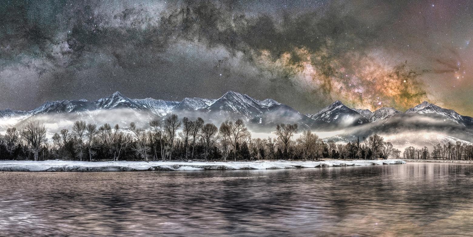 Jake Mosher of Bozeman was awarded a top photography prize in 2020 for this portrait of the Yellowstone River with the Absarokas and cosmos above. Photo courtesy Jake Mosher