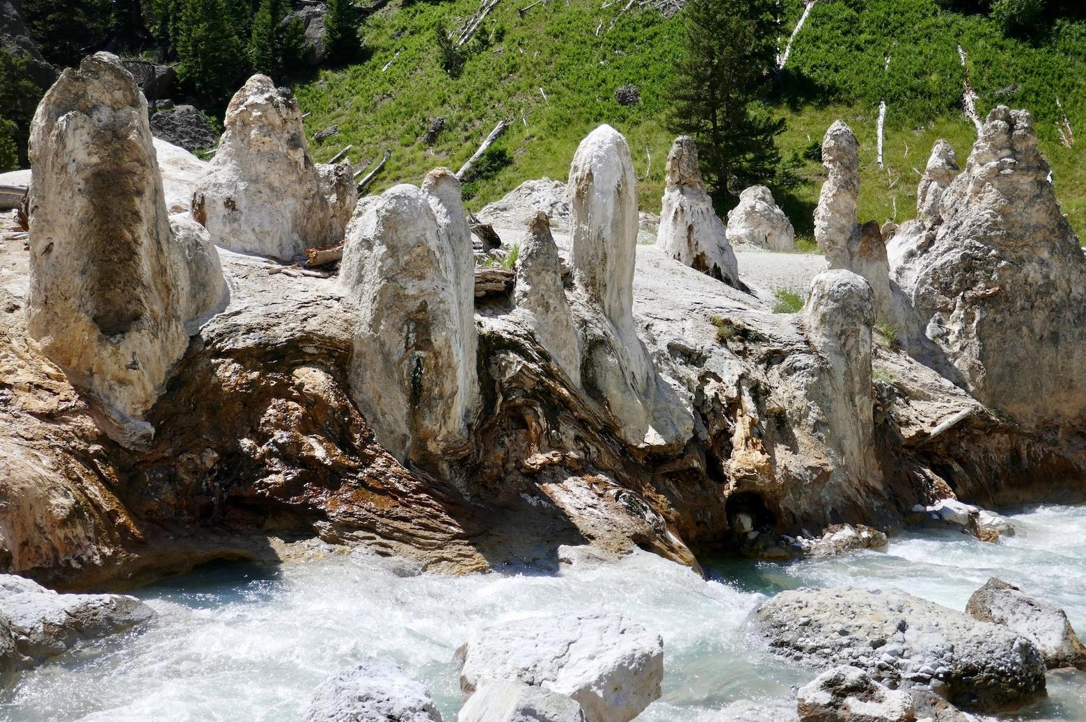The "Totem Forest," now called Fairyland Basin, was so named for the travertine rock pillars that stand guard at the confluence of Broad and Shallow creeks in Yellowstone National Park. Photo by Todd Burritt