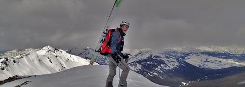 Jesse Logan in the high winter ramparts.