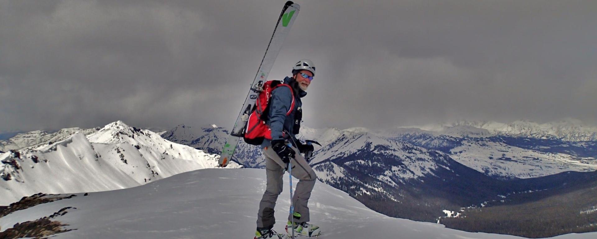 Jesse Logan in the high winter ramparts.