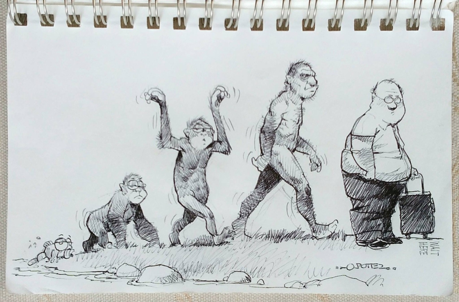 Where is human evolution taking us?  Image courtesy John Potter, artist (www.johnpotterstudio.com)