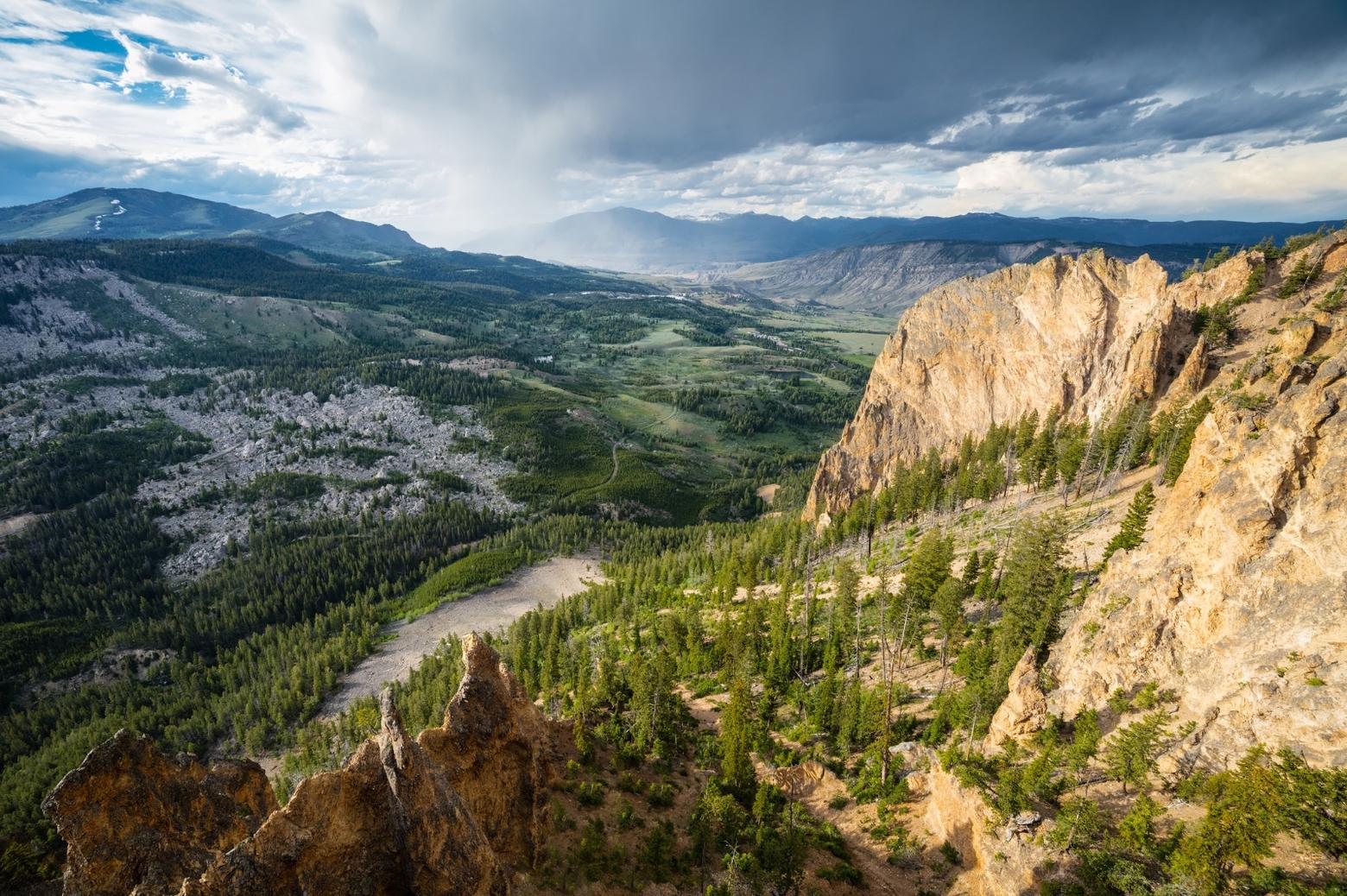 Just a small example of the expansive lands Wenk and colleagues oversee and protect.  Views from the Bunsen Peak Trail, Yellowstone National Park.  NPS photo / Jacob W. Frank