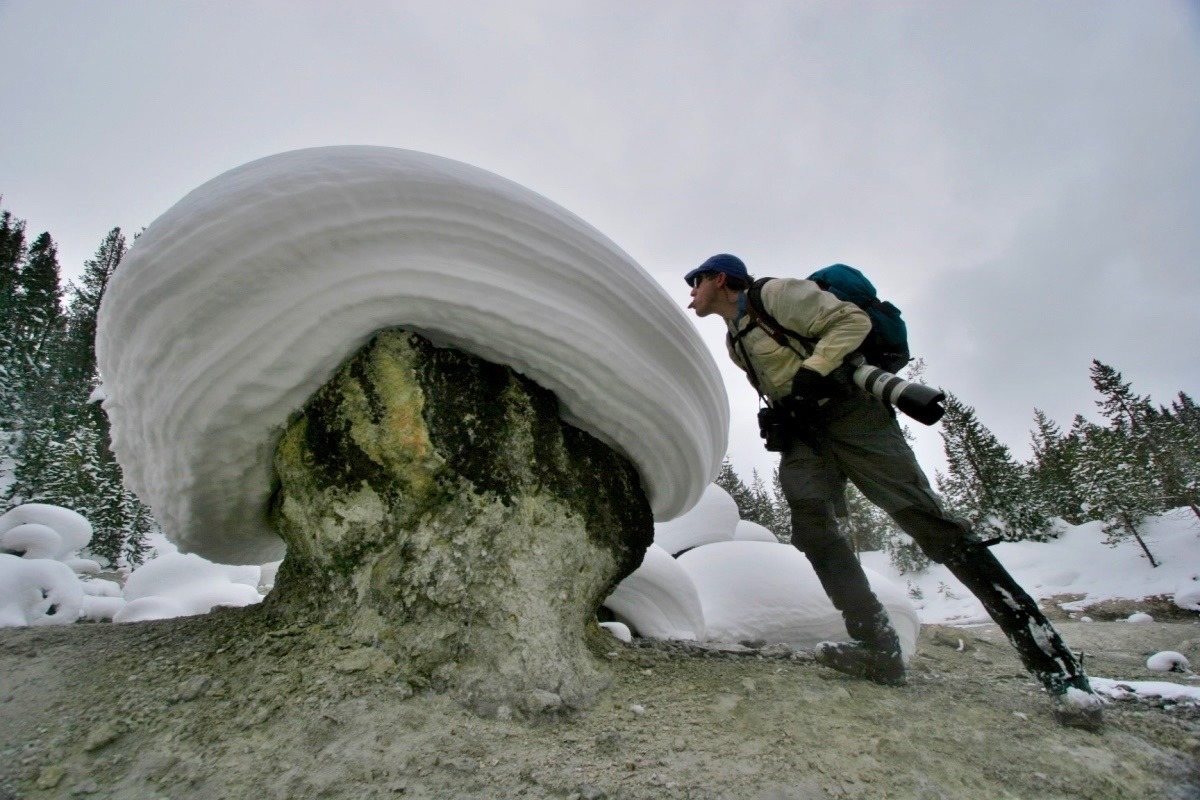 &quot;Tasting a snow cream puff,&quot; Steven Fuller writes, &quot;and up here on the Yellowstone Plateau the snow tastes good..&quot;