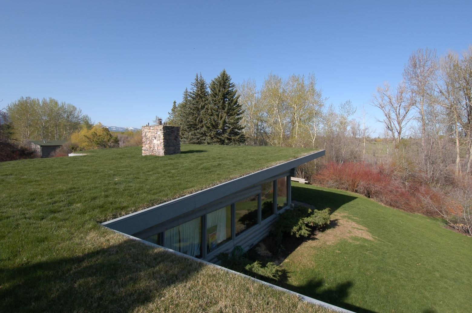 A sod-roofed home designed by architect Richard Neutra.  Photo courtesy Joe Valerio