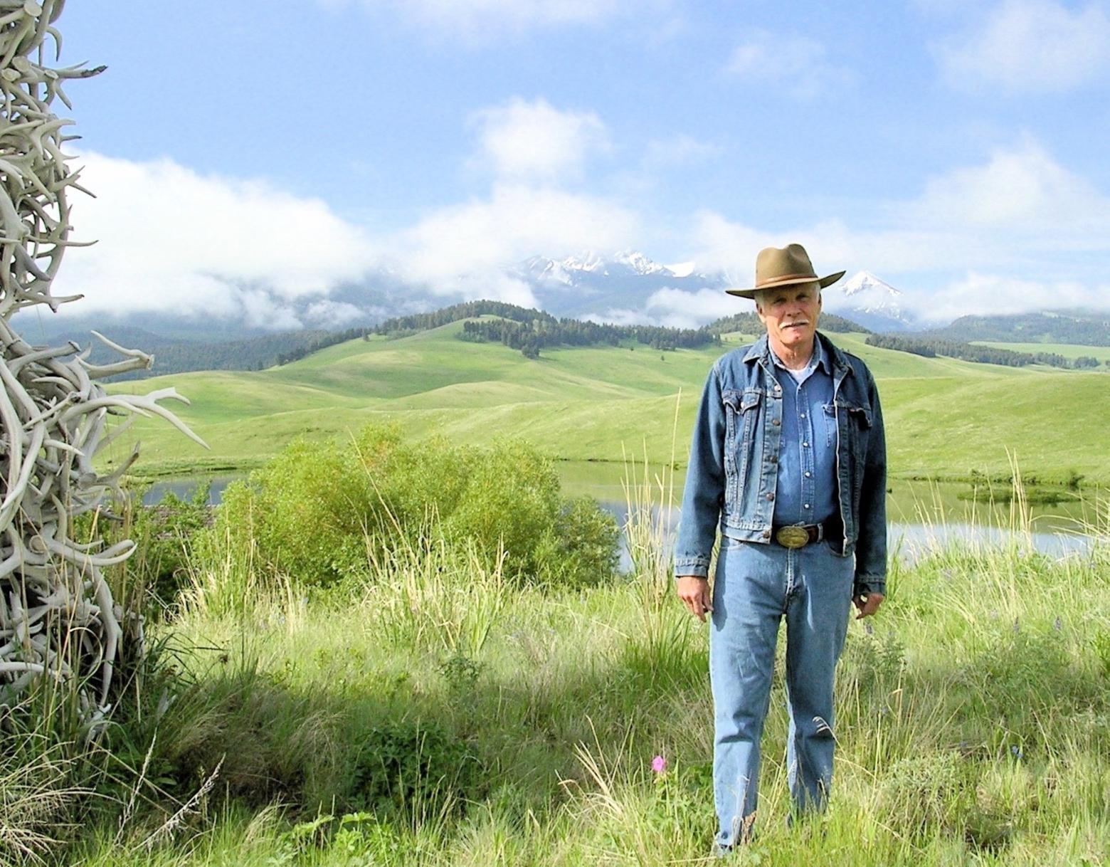 Ted Turner at his 113,613-acre Flying D Ranch southwest of Bozeman, Montana.  More than a quarter century ago, Turner put a conservation easement on the ranch through The Nature Conservancy that, at the time, ranked as one of the largest ever.  Had Turner not protected the ranch, which provides crucial habitat for public wildlife at the northern end of the Madison Range, the land in the hands of real estate developers would likely today be covered with homes, golf courses and other exurban amenities. Its protection enhances the quality of wildness on adjacent public lands. Photo by Todd Wilkinson