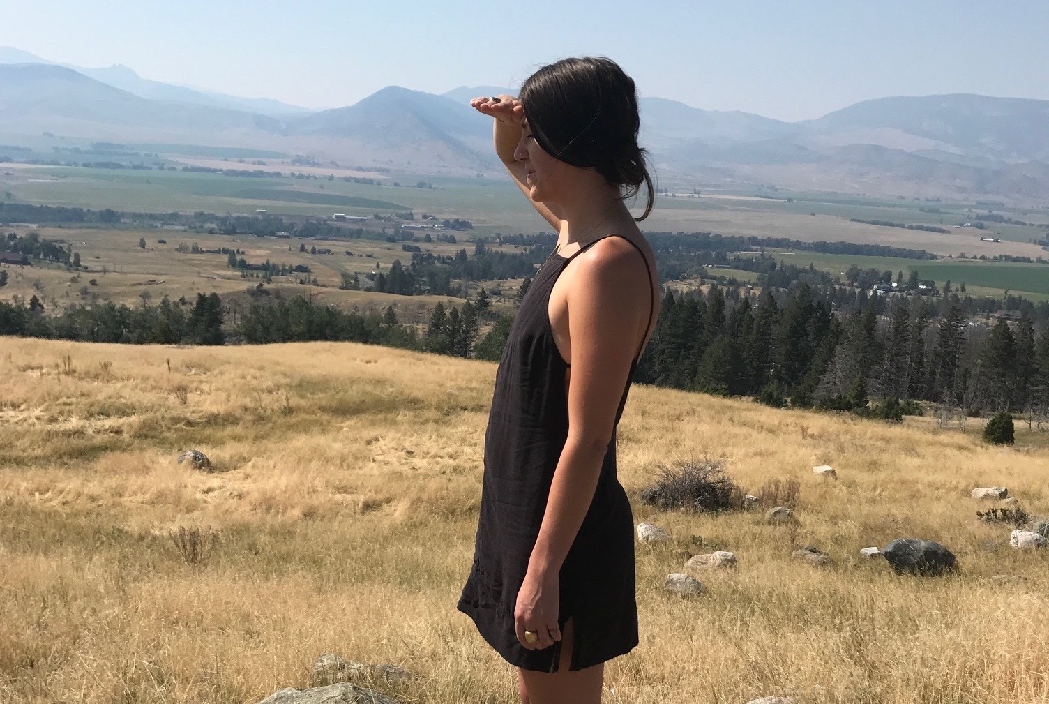Dads need to pay attention and be there for their daughters, columnist Timothy Tate says. Here  Tate's daughter Abbey surveys her childhood homeland on a recent visit to southwest Montana. Photo by Timothy Tate