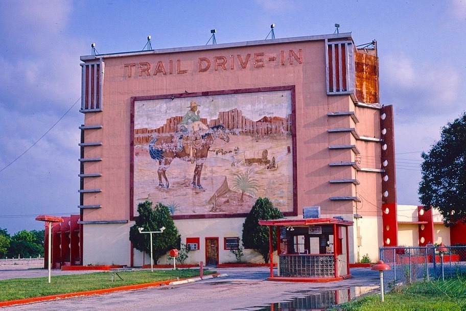 Like the narratives of art and beauty projected onto the big screen of an outdoor drive-in movie theater, communities demonstrate their values in how they build.  How would you describe the architectural qualities of communities in Greater Yellowstone or wherever you live? Photo courtesy Library of Congress/John Margolies, photographer 
