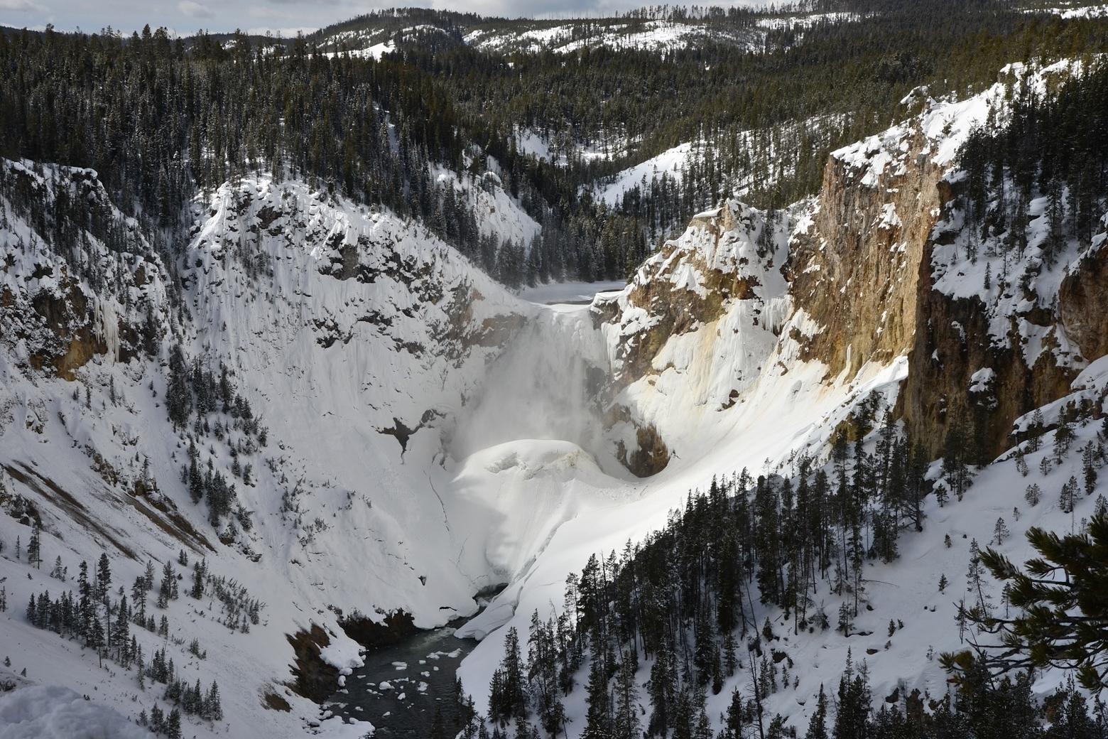 The Grand Canyon of the Yellowstone, a wonder of the world and not well understood even by those who visit America's first national park often. One of the most widely photographed scenes in Yellowstone, Fuller strives to avoid cliches with his interpretation of the Lower Falls. Photo by Steven Fuller