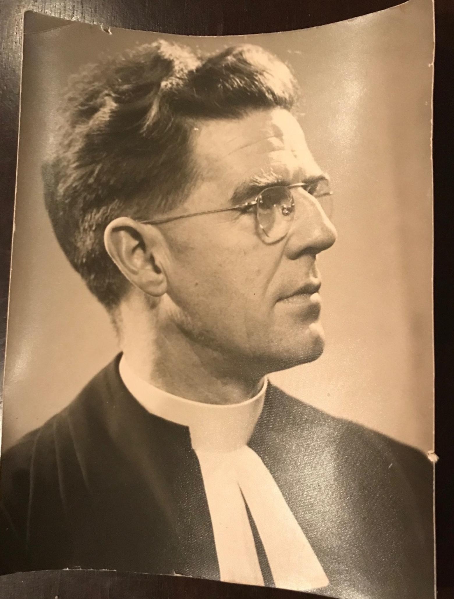 The columnist's Irish reverend father. Photo courtesy Timothy J Tate