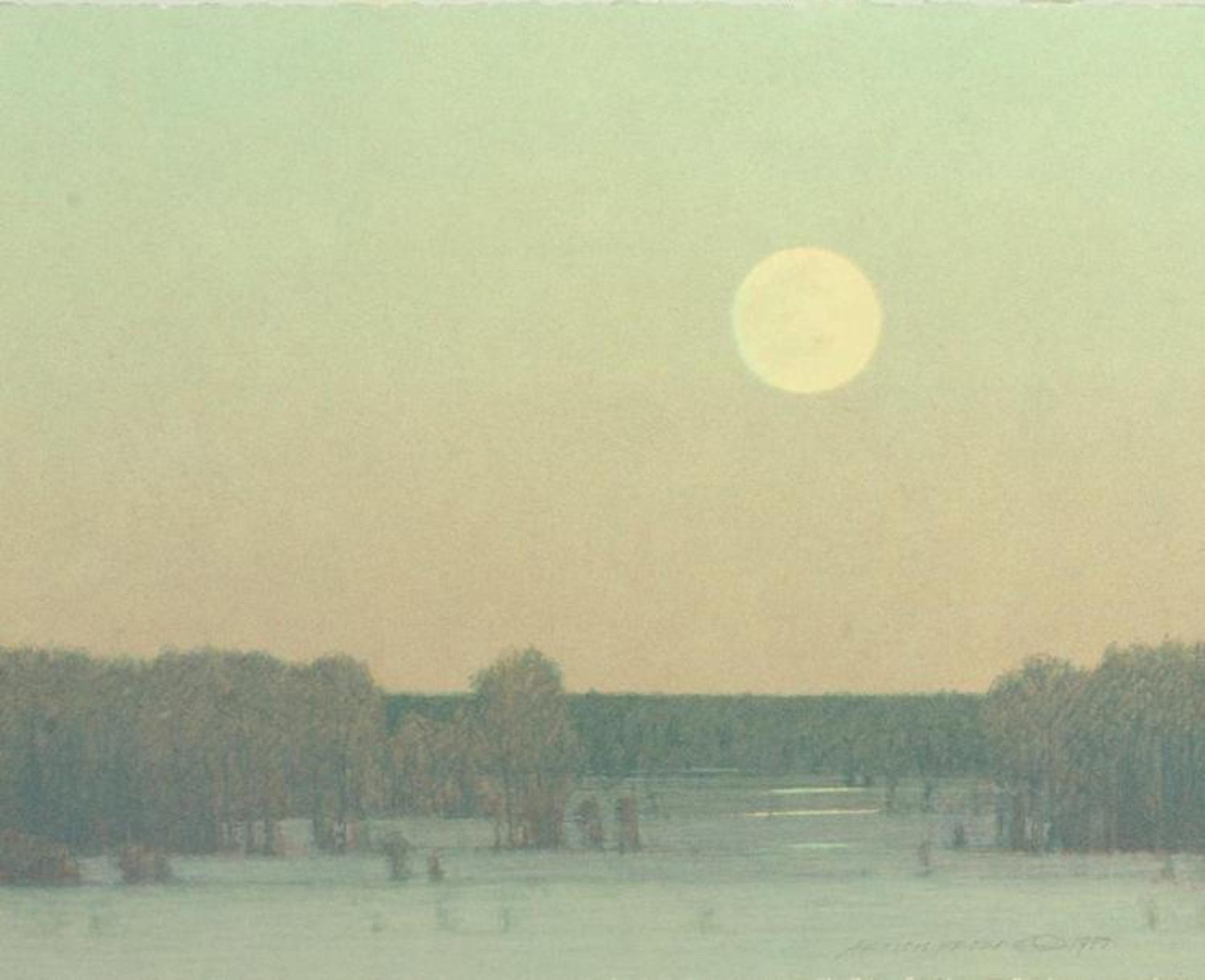 Pale Winter Moonrise by Russell Chatham