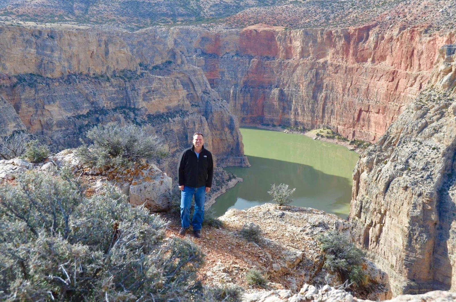 Nature is not only a place of escape and solace but for many veterans a place of healing. Here, the author stops during a hike through Bighorn Canyon which straddles the Montana-Wyoming border. Photo courtesy Todd Johnson
