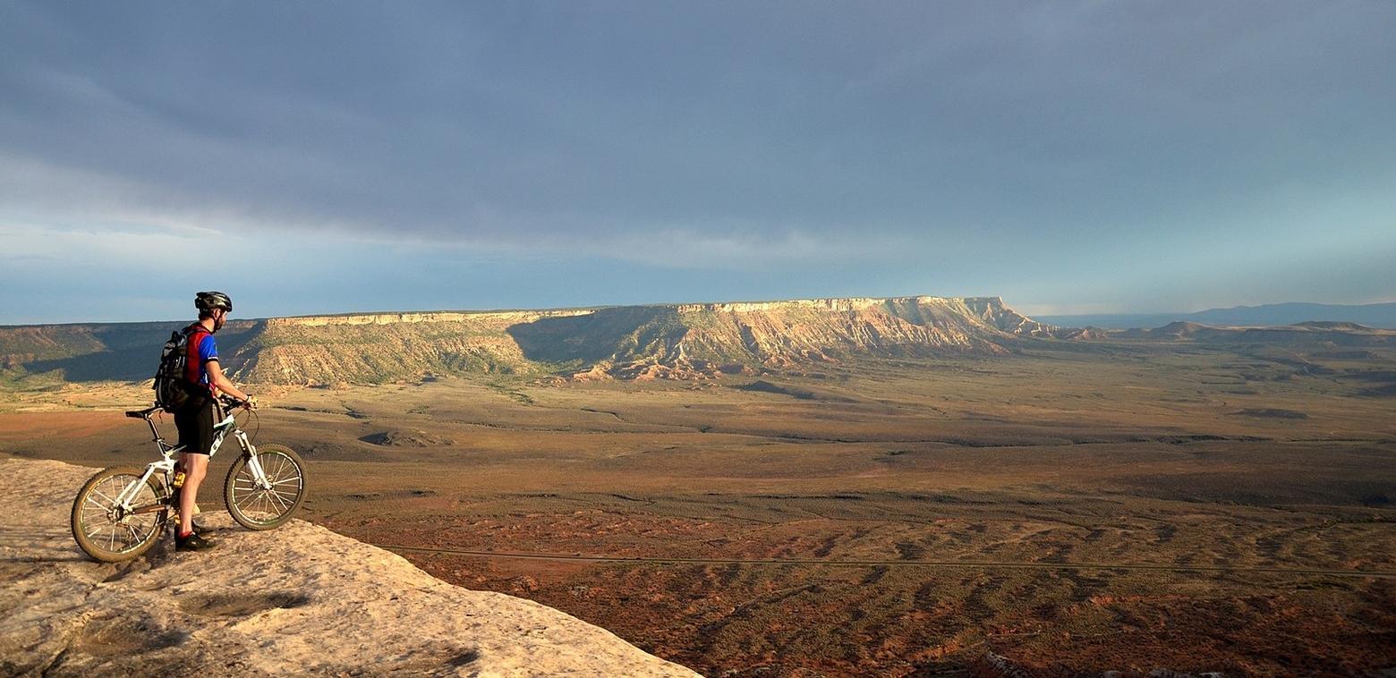 Gooseberry Mesa National Recreation Trail in Utah is a splendid place to mountain bike but it possesses only a fraction of the high wildlife values involving large mammals that the Greater Yellowstone Ecosystem has. The kind of intensive recreation pressure that happens there and in states like Colorado, California, Oregon and Washington would overwhelm the quality of wildness in Greater Yellowstone—wildness vital to the persistence of species in the ecosystem. Photo courtesy Bureau of Land Management.