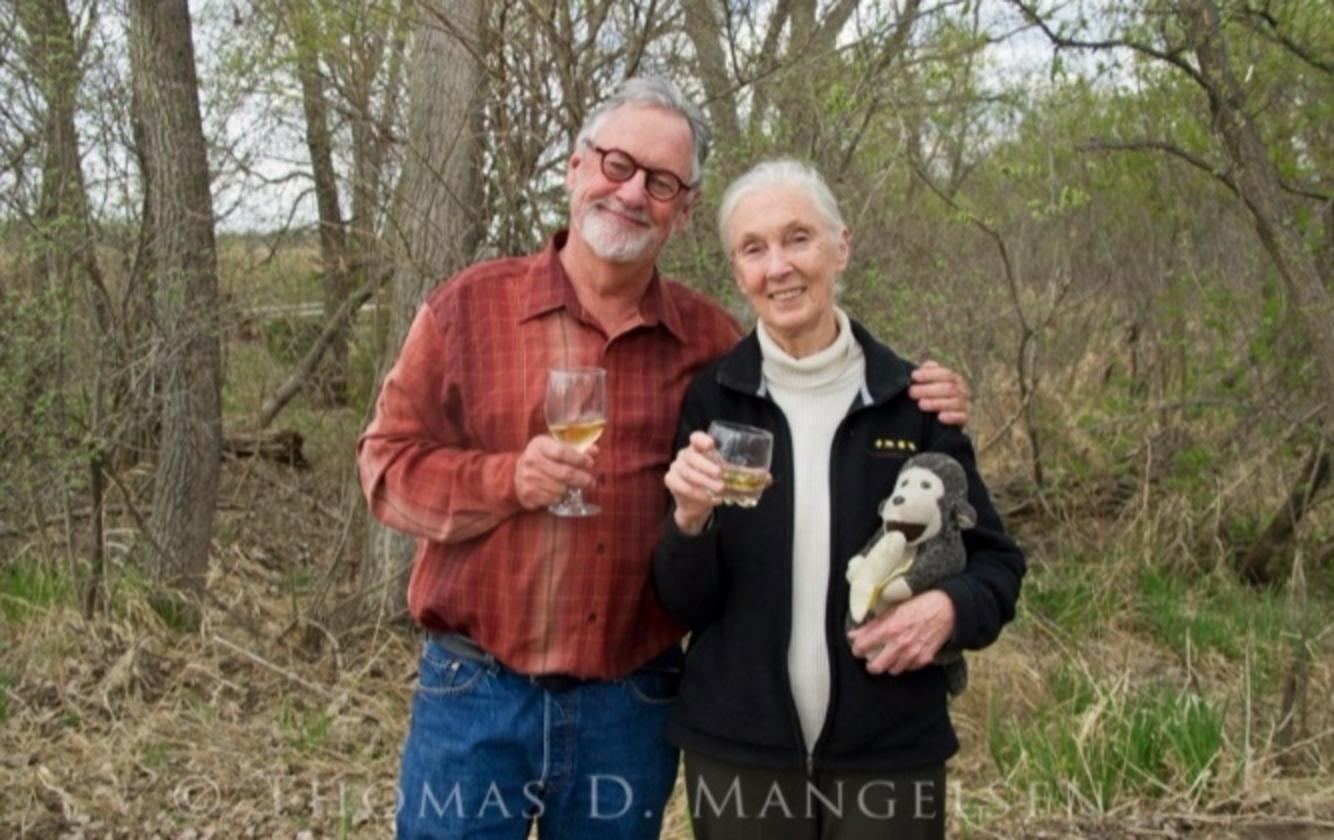 Mangelsen and his friend, Jane Goodall, have been outspoken critics of the proposed grizzly bear hunt. Both applied for a bear hunting tag. Goodall will be in Jackson Hole this September around the time that the state's grizzly hunt is scheduled to commence. Photo courtesy Tom Mangelsen