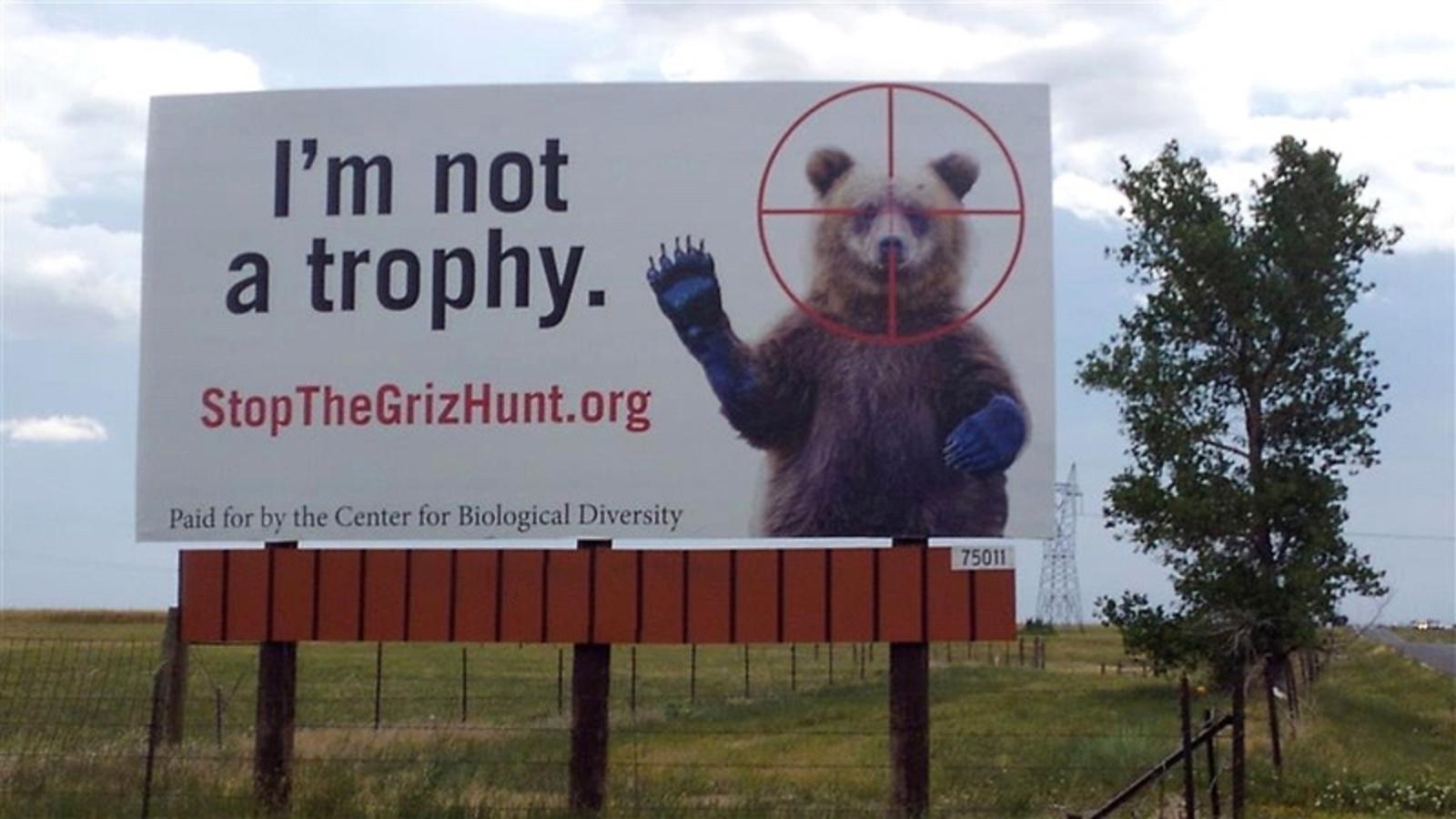 Billboard message from Center for Biological Diversity