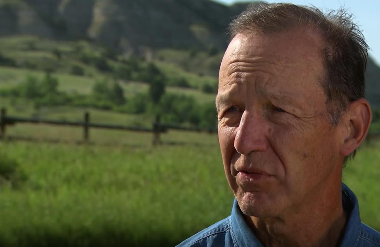 Ted Roosevelt IV out in North Dakota where his great grandfather's legendary conservation ethic began.  Image is screenshot of CBS Sunday Morning piece on Roosevelt. View video story at bottom of this piece.
