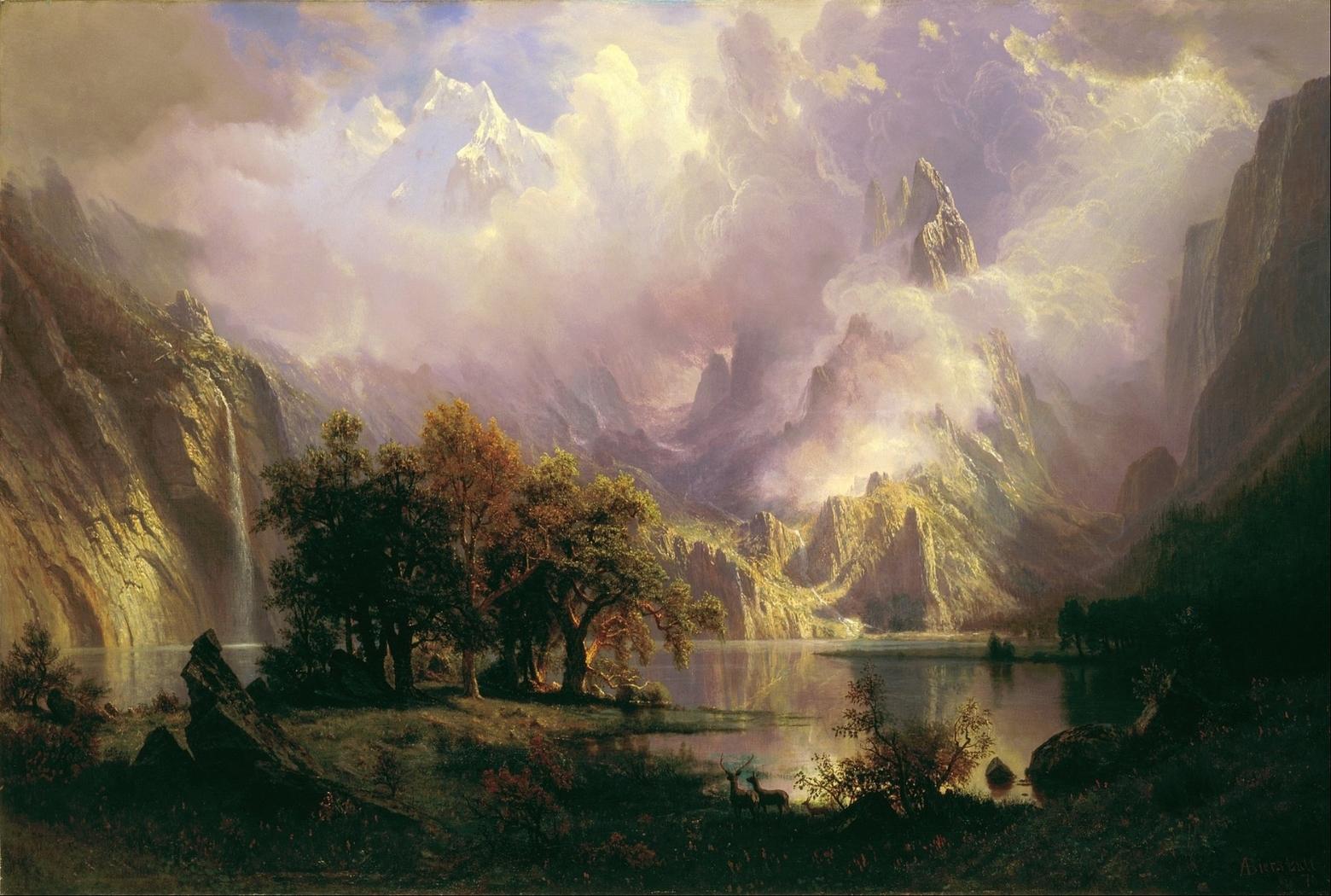 "Rocky Mountain Landscape" (1869) which hangs in The White House