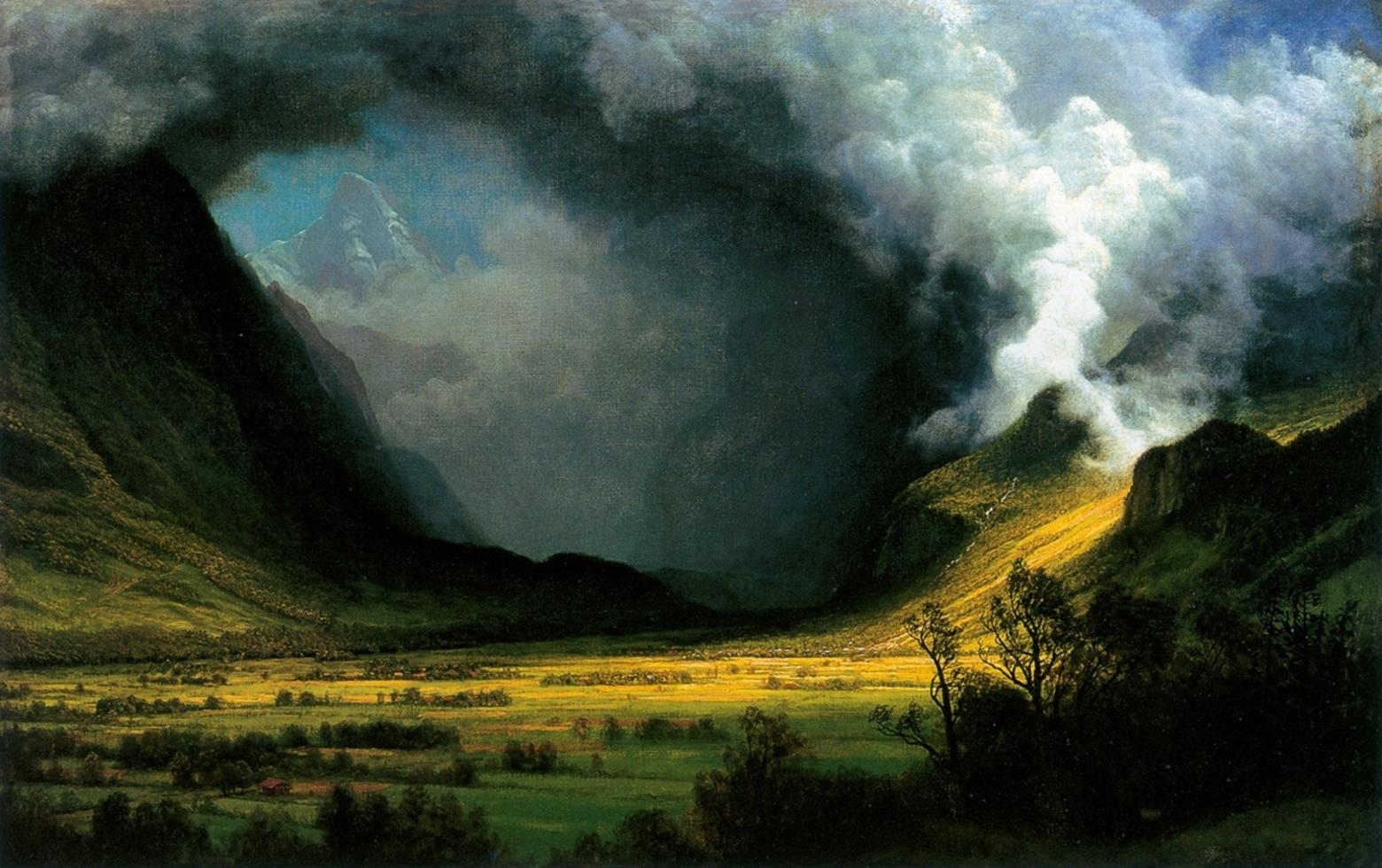 "Storm in the Mountains" (1870) in the Museum of Fine Art, Boston