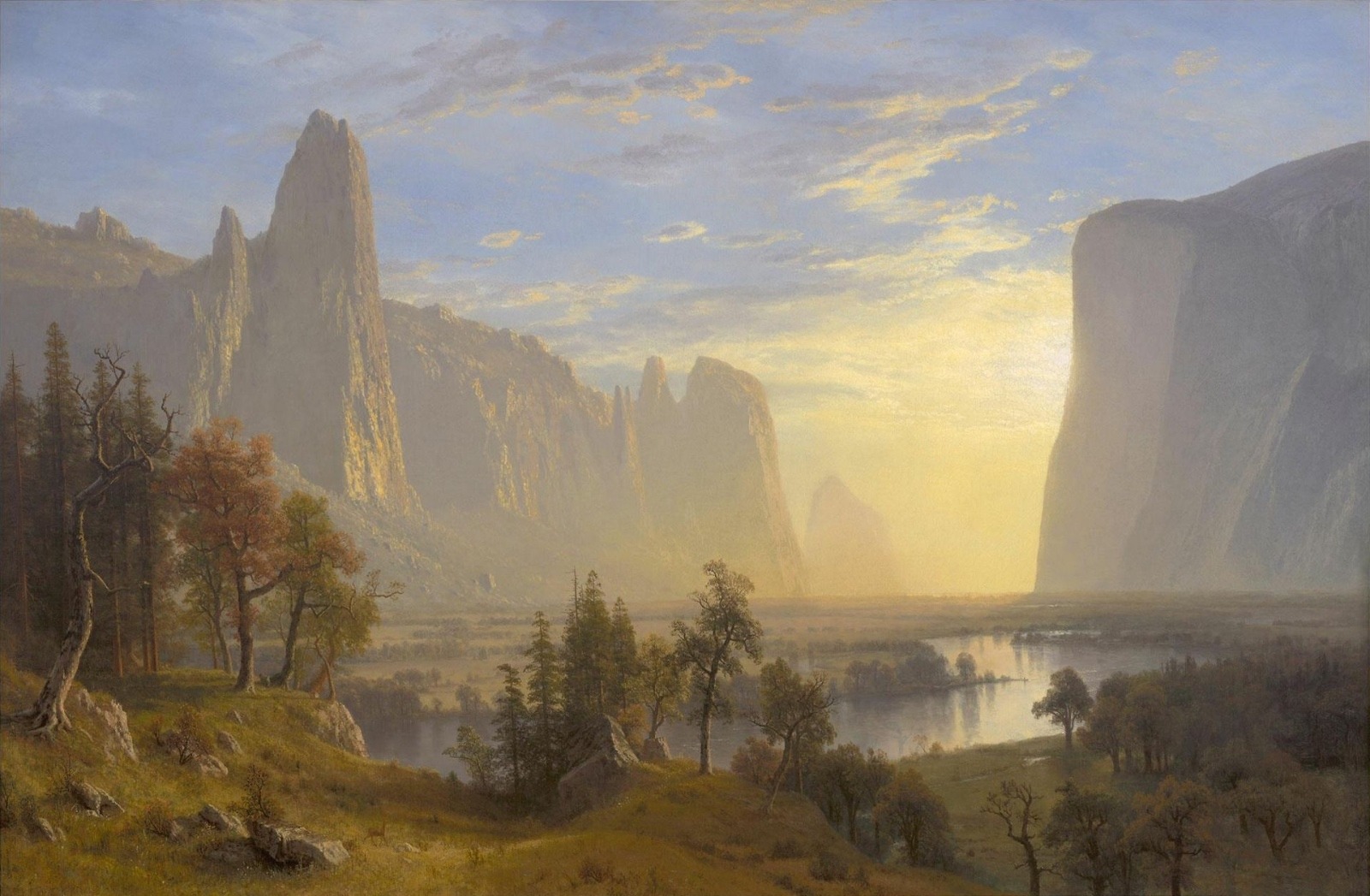 "Yosemite Valley, Yosemite Park" (1870) in Oakland Museum, Oakland, California