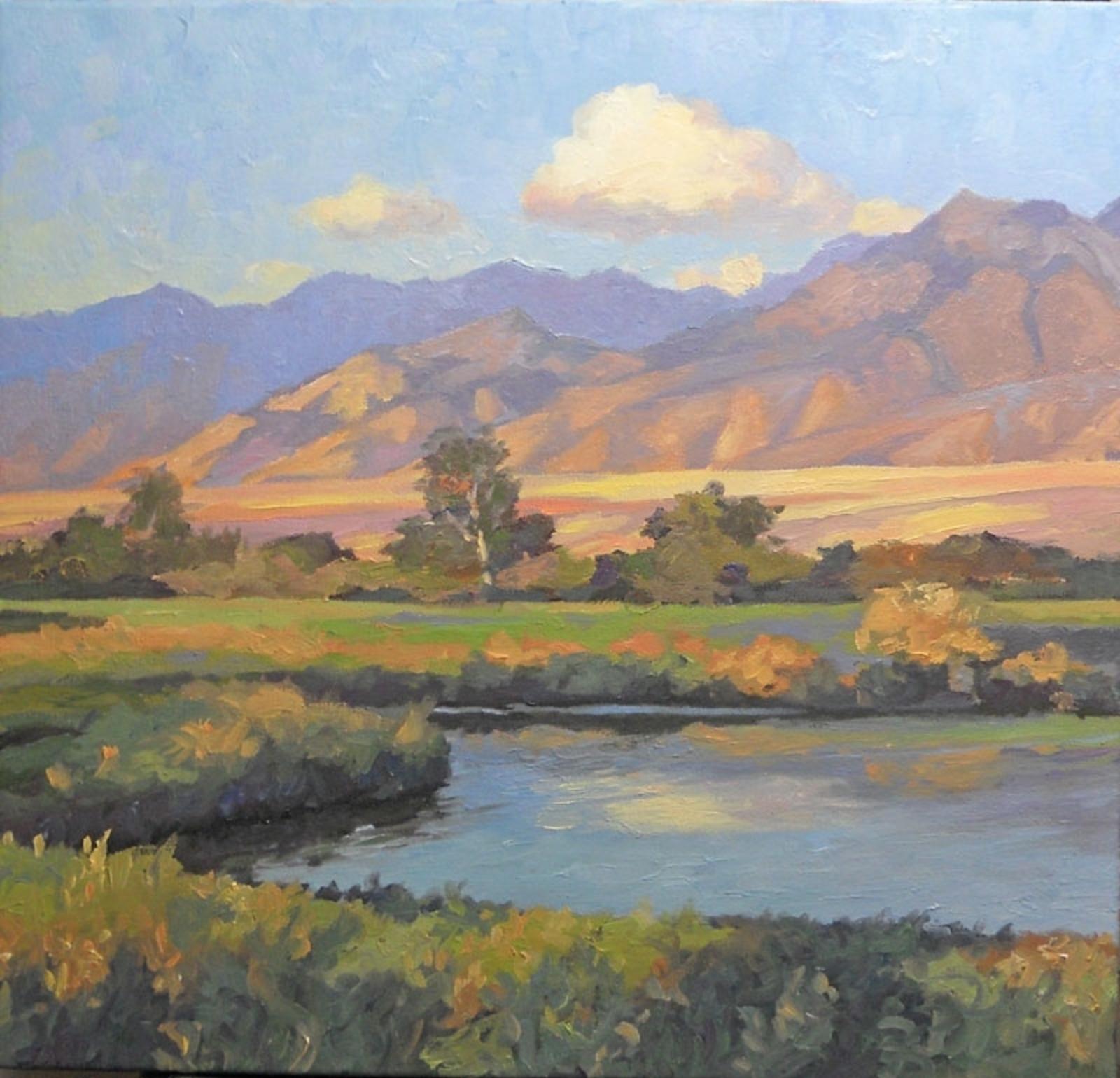 &quot;Bridger Mountains—Summer&quot; by painter Bruce Park (https://www.bruceparkarts.com).  Native people knew the area stretching west of present-day Bozeman as the &quot;Valley of Flowers&quot;.