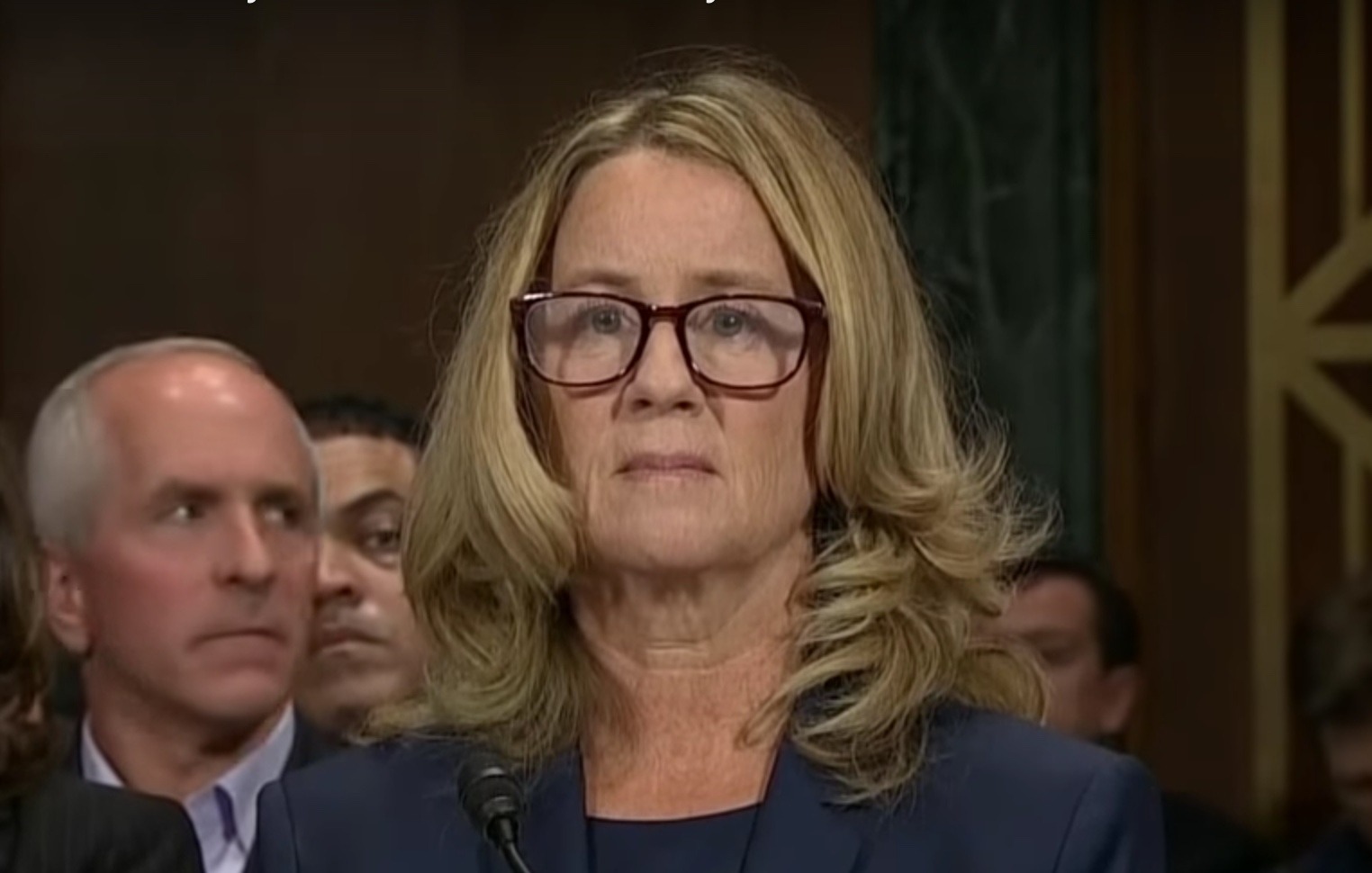 Christine Blasey Ford during testimony on Capitol Hill