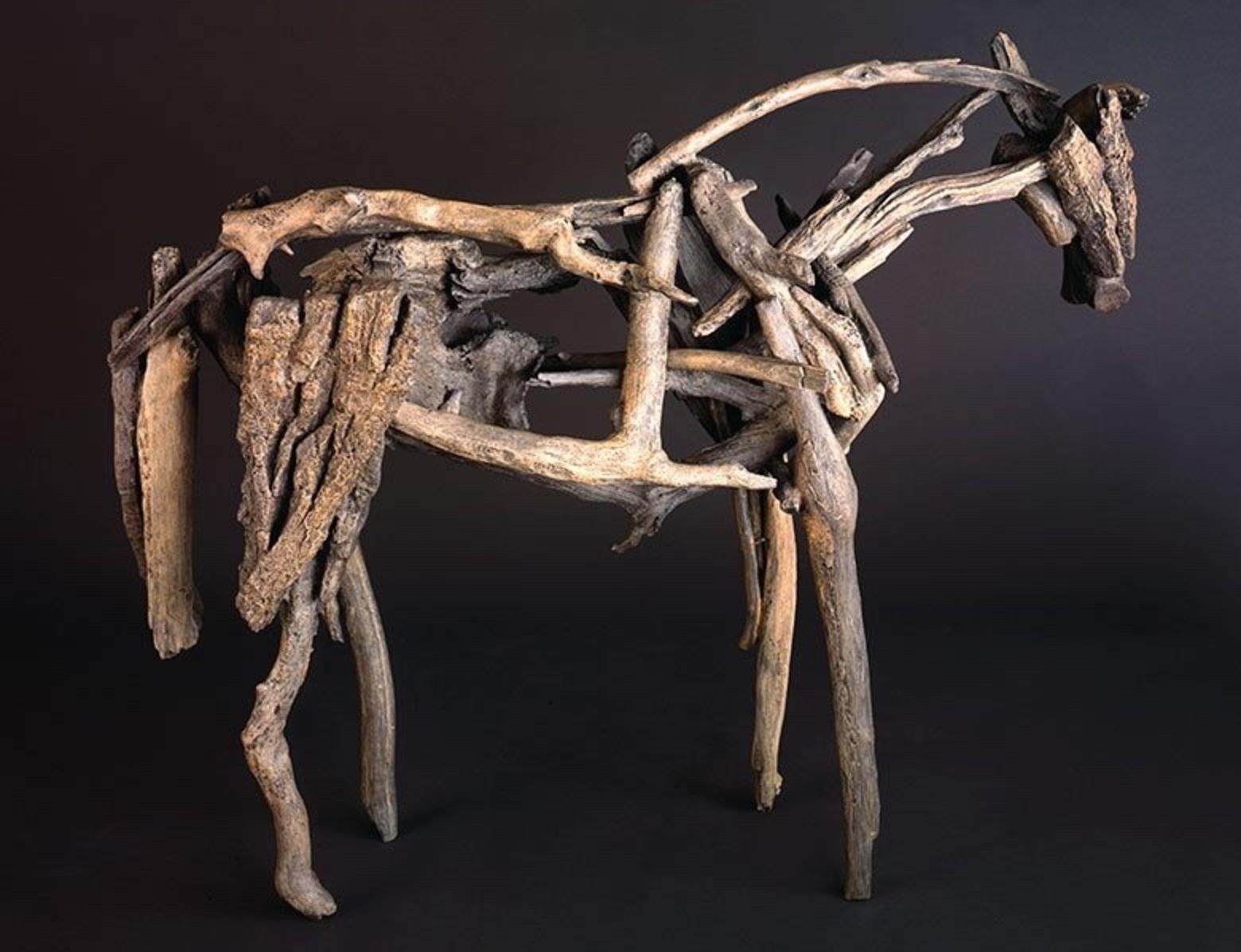 &quot;Berliner&quot; by Bozeman-based sculptor Deborah Butterfield, renowned internationally for her innovative use of found and organic natural materials in creating horse sculptures. This piece is part of the permanent collection at the Whitney Western Art Museum, part of the Buffalo Bill Center of the West in Cody, Wyoming. It was gifted to the museum by Mr. and Mrs. W.D. Weiss.