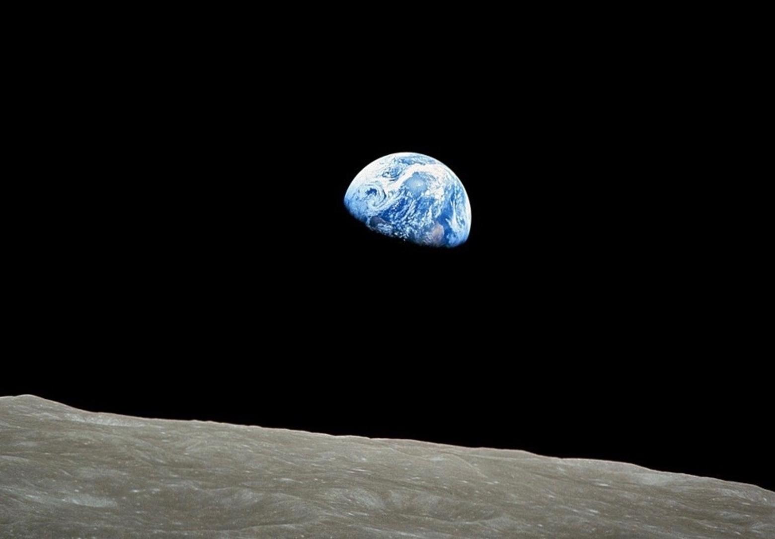 &quot;Earthrise,&quot; a view from Apollo 8 in 1968. Photo courtesy NASA