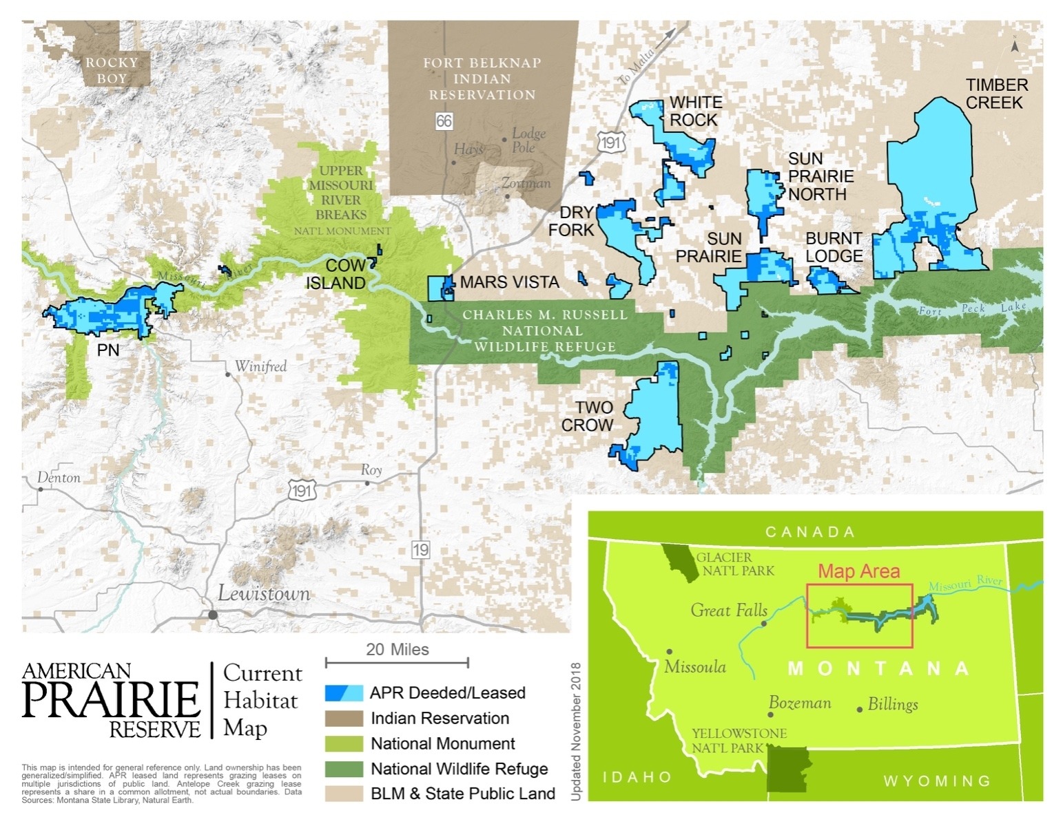 Map courtesy American Prairie Reserve