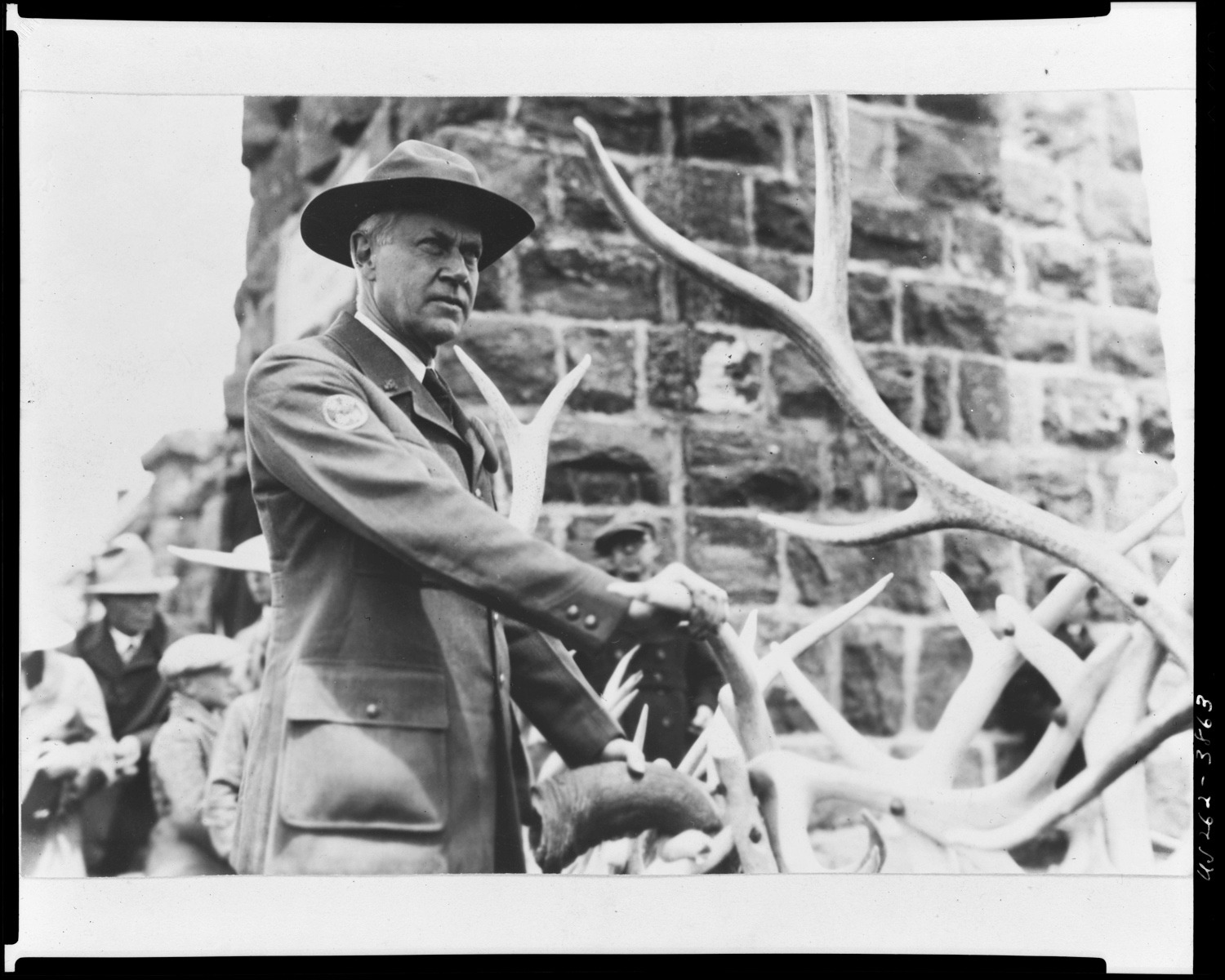 National Park Service Director Stephen T. Mather who initially was supportive of dams being built in Yellowstone to serve private water interests outside the park. 