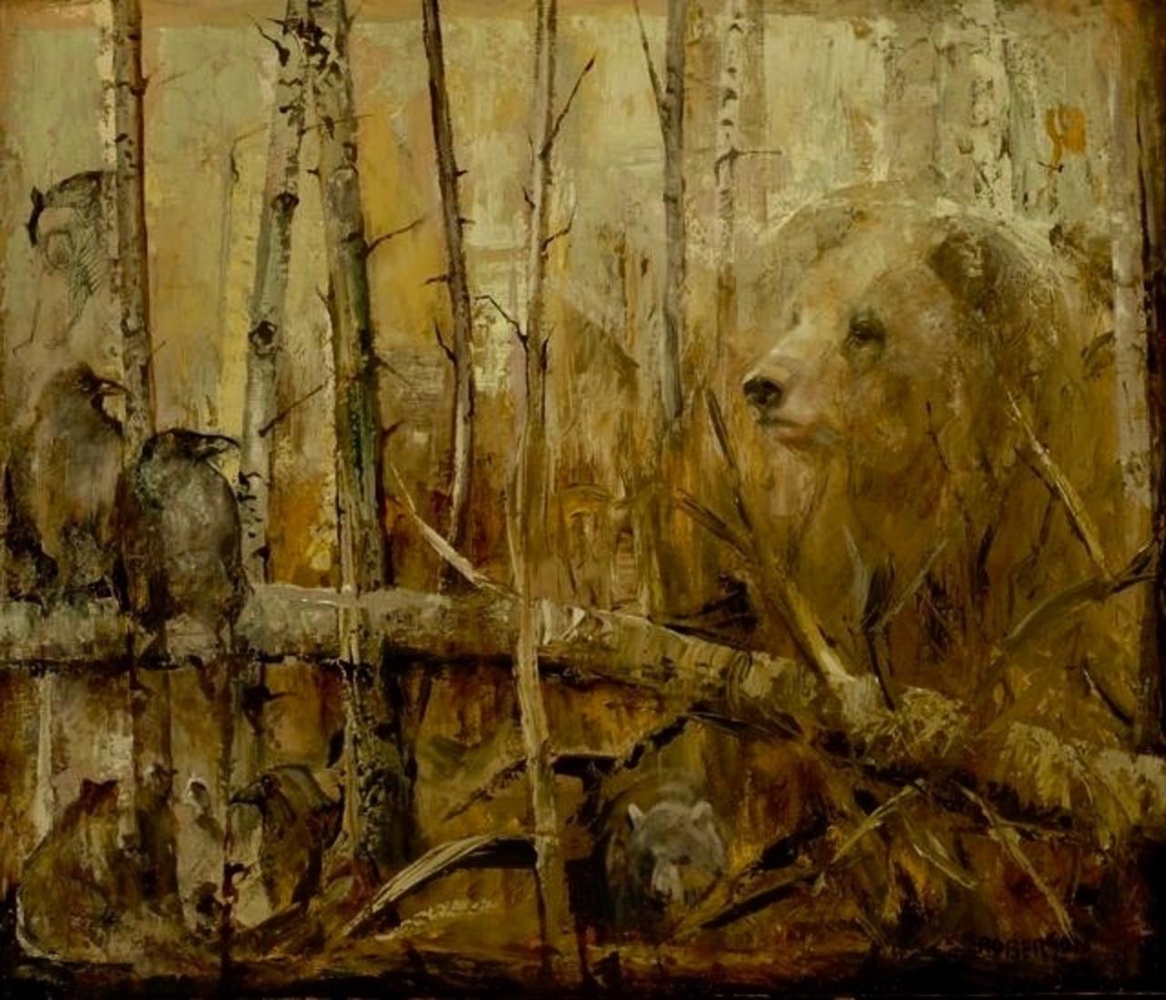 "Earth Bear" by Mary Roberson. Roberson is regarded as one of the most talented contemporary wildife artists in America. This image used with her permission. To learn more about her work, go to maryroberson.com