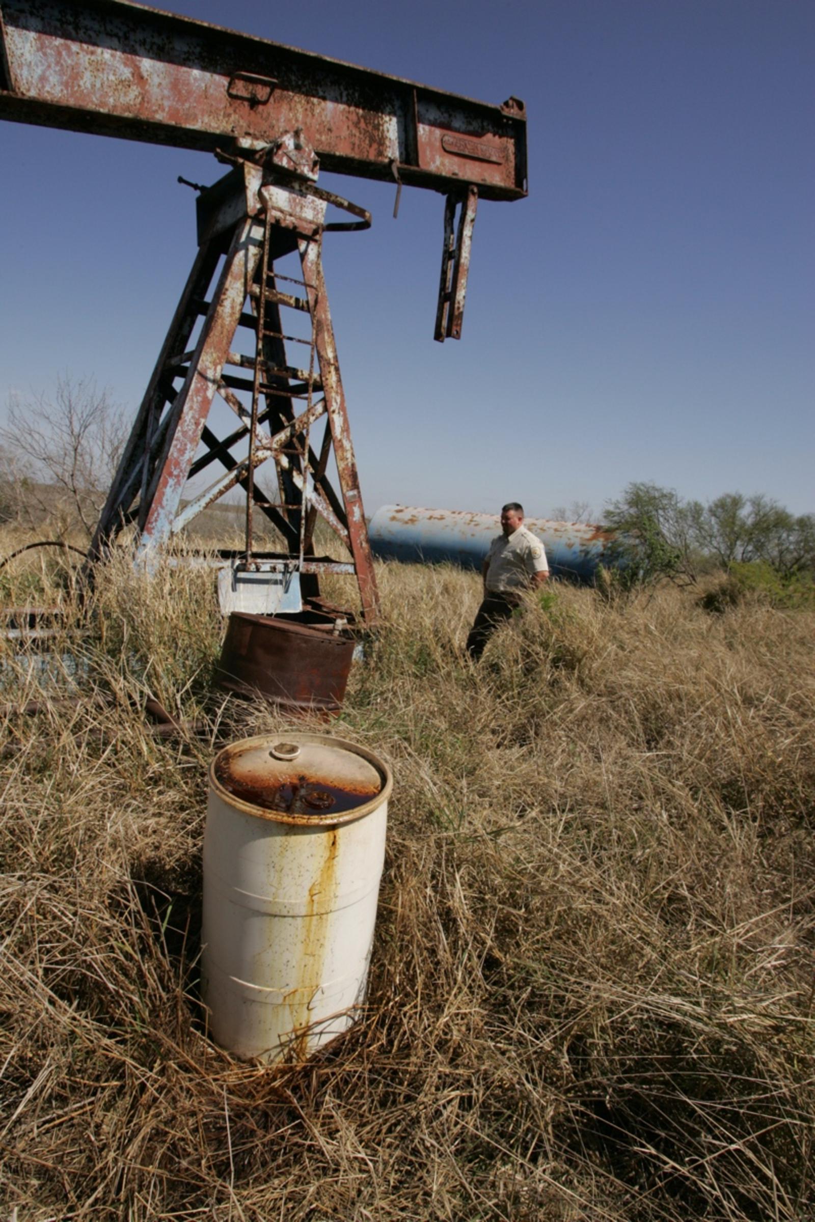 An abandoned oil well in the Lower Grande Valley National Wildlife Refuge, Texas. Photo courtesy US Fish and Wildlife Service