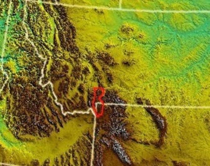 The Gallatin Range, marked in red, runs from Yellowstone National Park northward to Bozeman. It is the only major mountain range flanking Yellowstone without significant wilderness protection. The range is coming under increasing human pressure not only from Bozeman but Big Sky where displacement of wildlife between Lone Mountain in the Madison Range and US Highway 191, located at the foot of the Gallatins, has been dramatic.  See top aerial photo of Big Sky taken by photographer Chris Boyer of Kestrel Aerial (kestrelaerial.com) which shows the human footprint and habitat fragmentation that has already occurred.  Big Sky is a major staging area for recreation in the Gallatins.