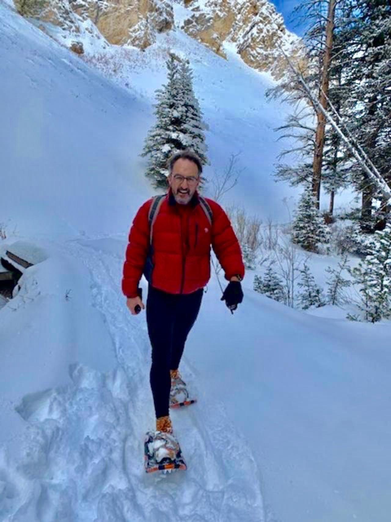 Writer Joe Scalia snowshoeing in Buffalo Horn Creek this winter. "If protecting the wildlife fullness here meant I could no longer snowshoe, I'd support that. Conservation is not about my enjoyment. It's about a higher good." Photo courtesy Joe Scalia
