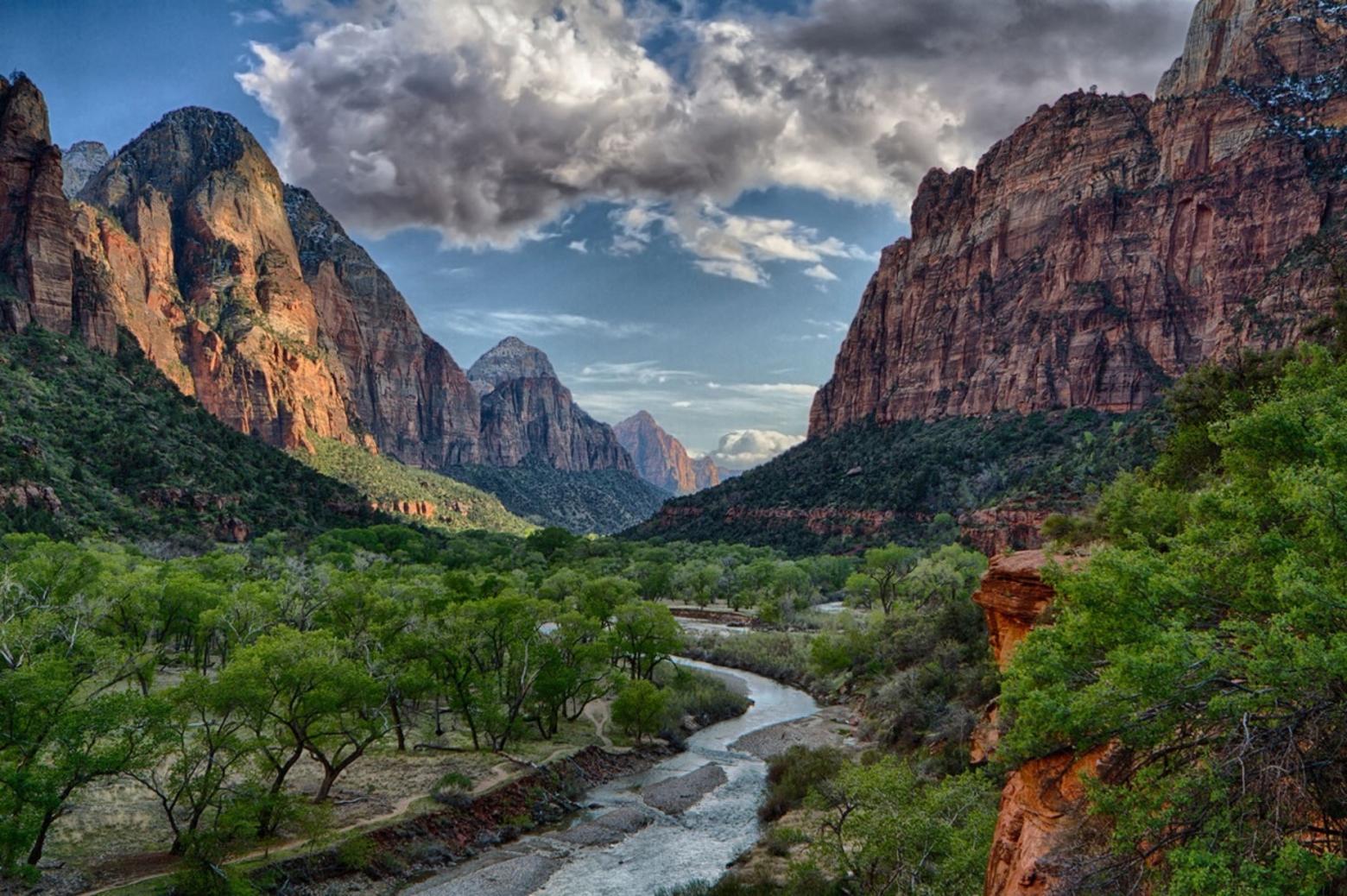 Zion National Park in Utah. Photograph taken from the Grotto by Tom Morris (www.sharetheexperience.org)/ US Department of the Interior