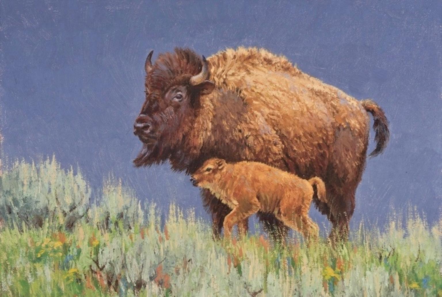"Many-Drums Moon," an original oil painting by John Potter. As an indigenous artist, Potter, like Red Elk, celebrates all life forms. To see more of his work, go to johnpotterstudio.com