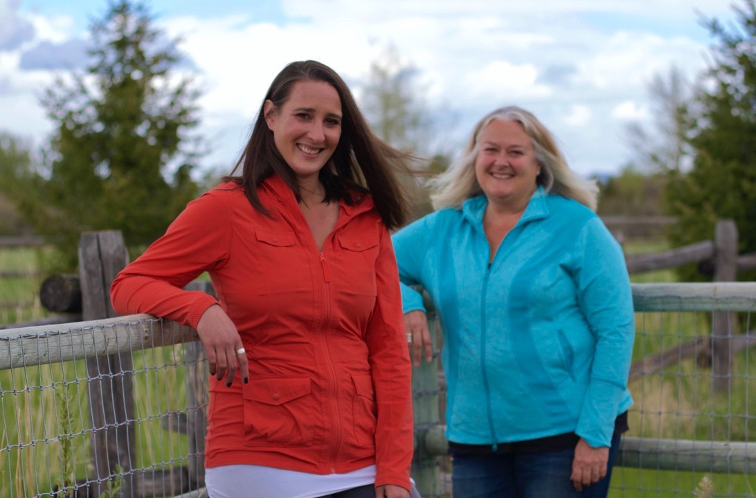 Emilie Saunders, left, Mountain Journal's first executive director, and Sarah DeOpsomer, right, MoJo's executive assistant, bring perspective to our primary mission: exploring the intersection between people and wild nature. Photo courtesy Jessica Portuondo 
