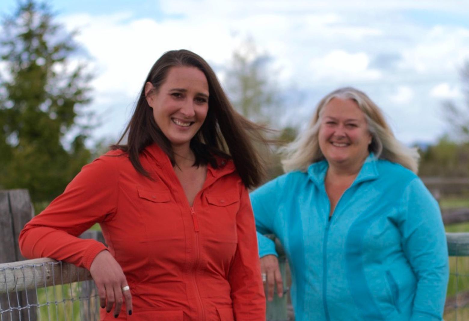 Emilie Saunders, left, Mountain Journal's first executive director, and Sarah DeOpsomer, right, MoJo's executive assistant, bring perspective to our primary mission: exploring the intersection between people and wild nature. Photo courtesy Jessica Portuondo 