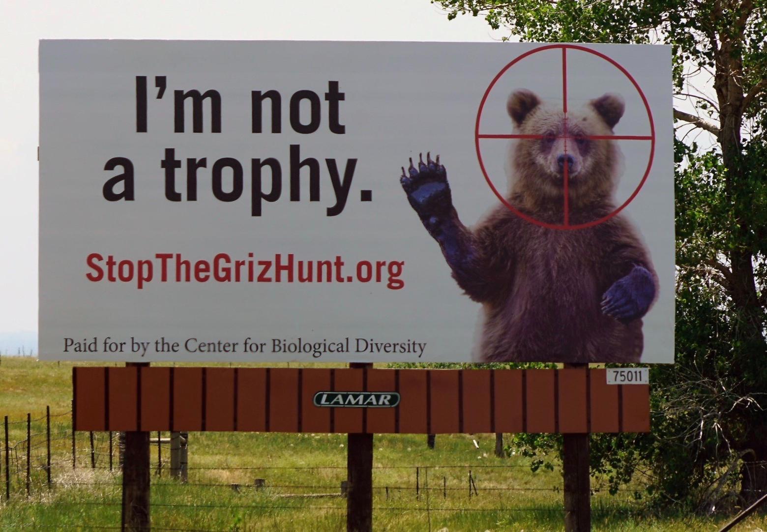 A billboard that appeared along the Front Range of the Colorado Rockies