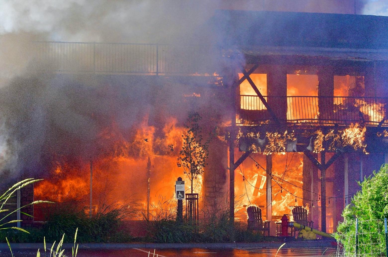 Photo of Gardiner fire courtesy Braeden Roesler