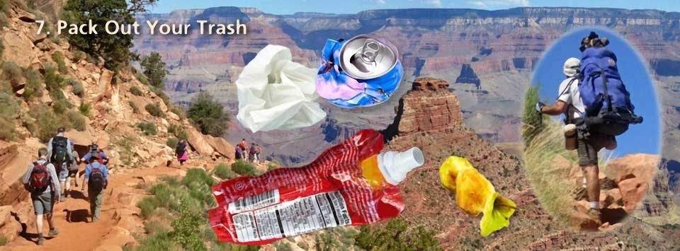 One of the advisories the National Park Service offers to hikers heading into the Grand Canyon. In many national parks and forests, rangers are finding places where used toilet paper and the waste that accompanies it litters the ground. 