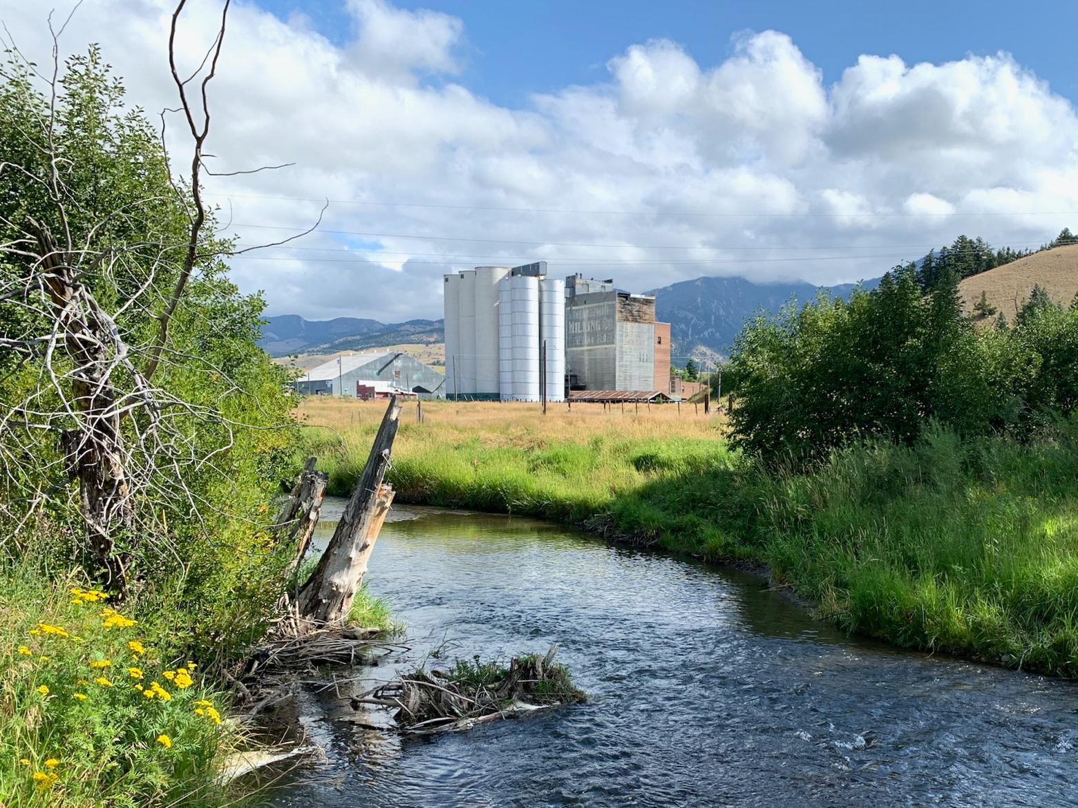 The East Gallatin flows near the old Story Mill at the edge of Bozeman.  From both population growth and climate change, will Bozeman have enough water  to meet human needs in coming decades?  Photo courtesy Jon Catton