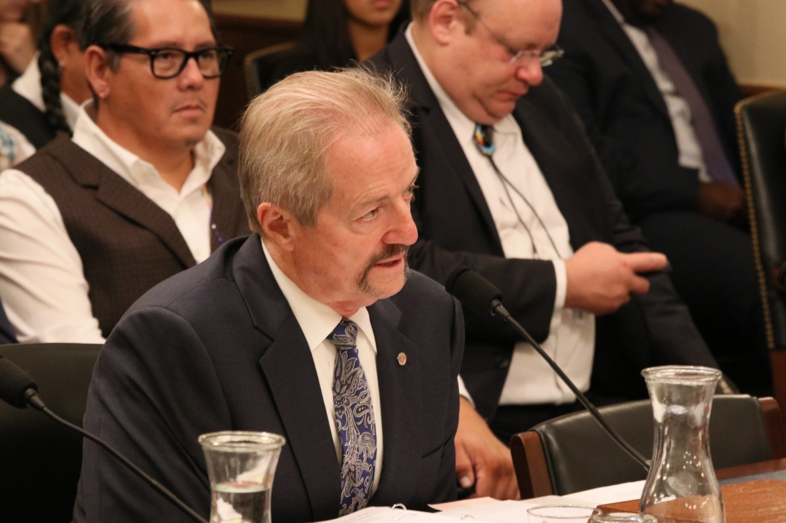 William Pendley Perry testifies before the House Resources Committee on Capitol Hill in 2019.  Pendley never went through the full Senate approval process to confirm his nomination to be permanent director of the Bureau of Land Management. As a result, a federal judge ruled that he could no long lead the agency and that resource decisions made during his tenure as unapproved "acting" director may be null and void. Photo courtesy US House Resources Committee