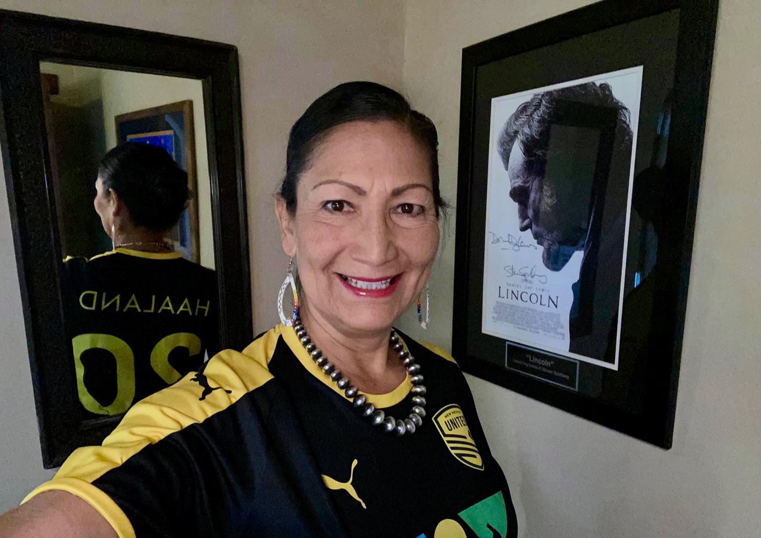 Congresswoman Deb Haaland of New Mexico, President Biden's pick to be the next Secretary of the Interior. She has faced threats from some western lawmakers to block her confirmation. Photo courtesy US Rep. Deb Haaland/Facebook