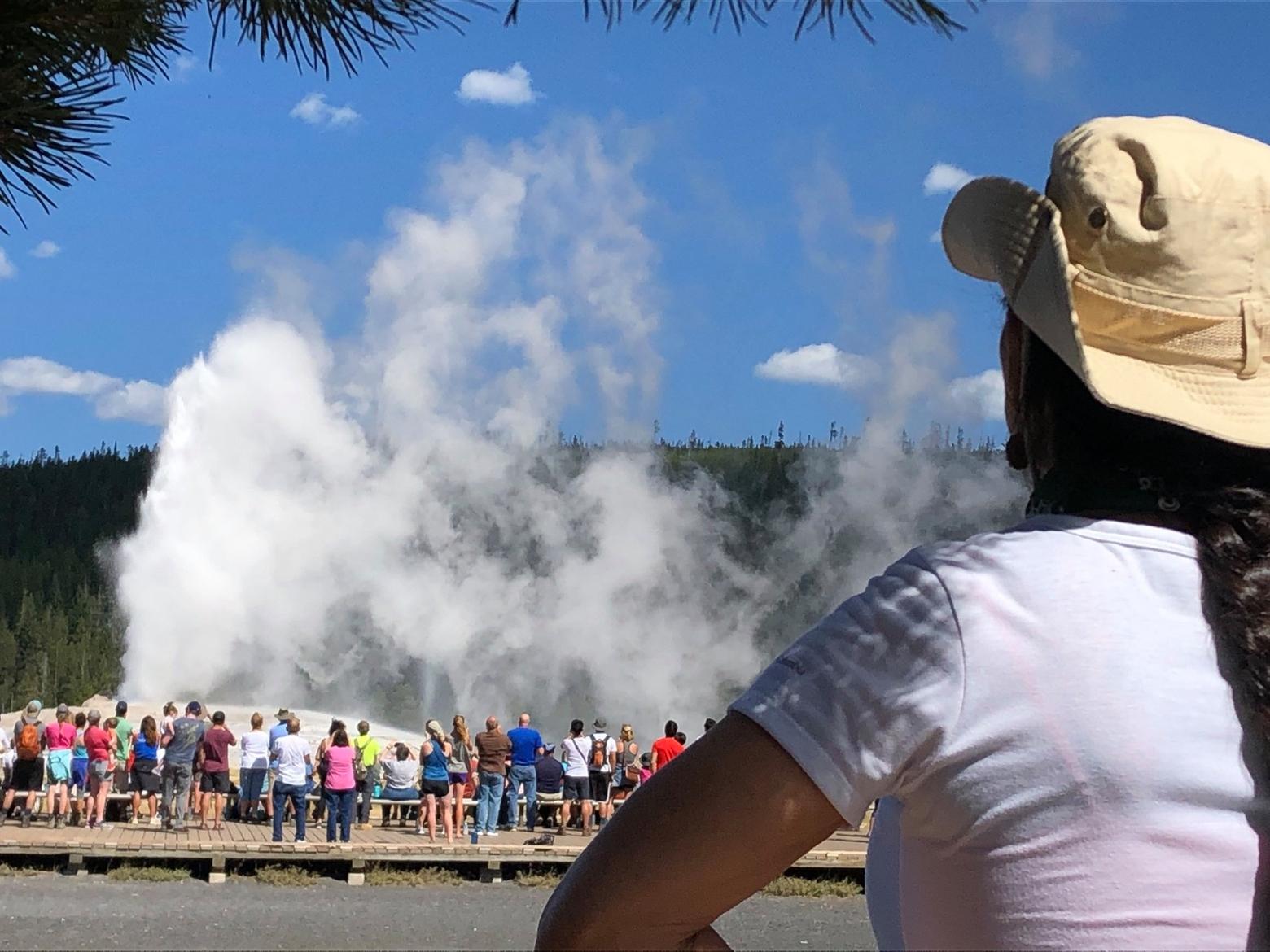 The summer after she was sworn in as a new member of Congress, Haaland visited Yellowstone and America's first national park left her in awe. During her fact-finding mission she inquired about park infrastructure and crowding issues, climate change and wildlife. Photo courtesy US Rep. Deb Haaland