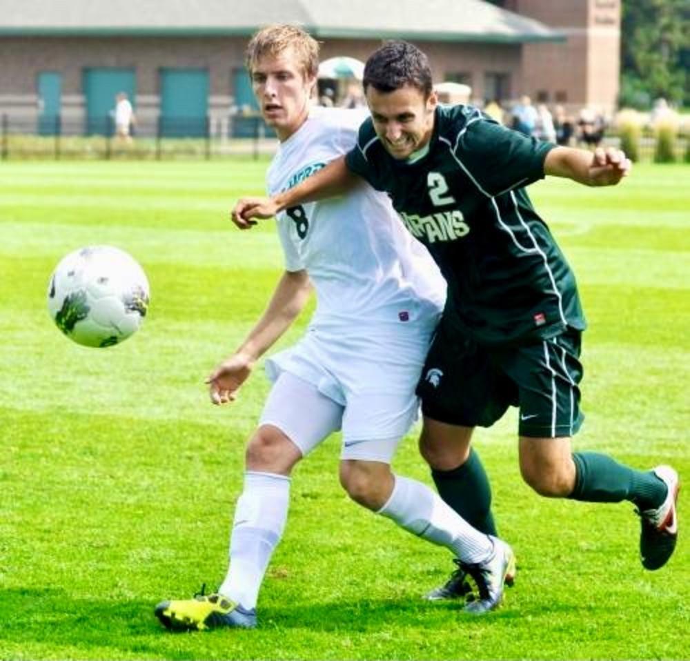 The author, Eddy Prugh, tries to keep control of the ball; much harder is avoiding getting cut. Photo courtesy Eddy Prugh