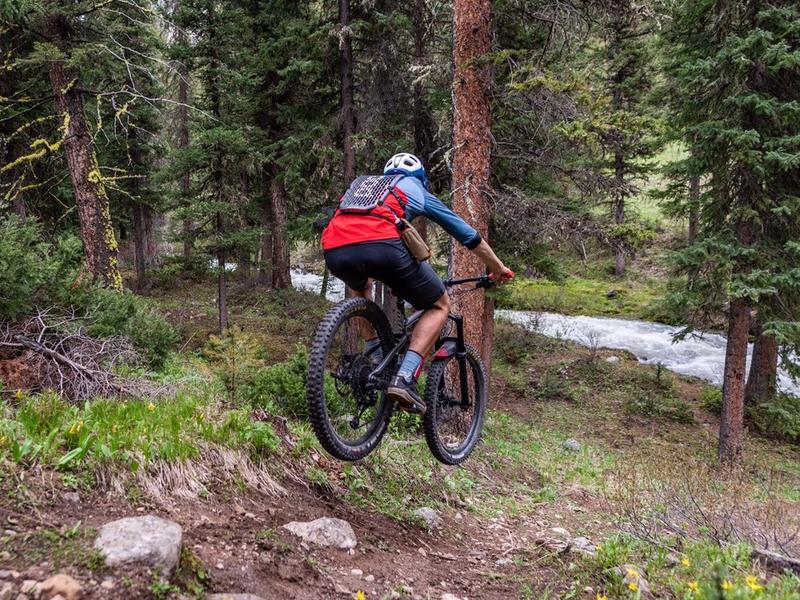 Calvin Servheen on a mountain bike ride