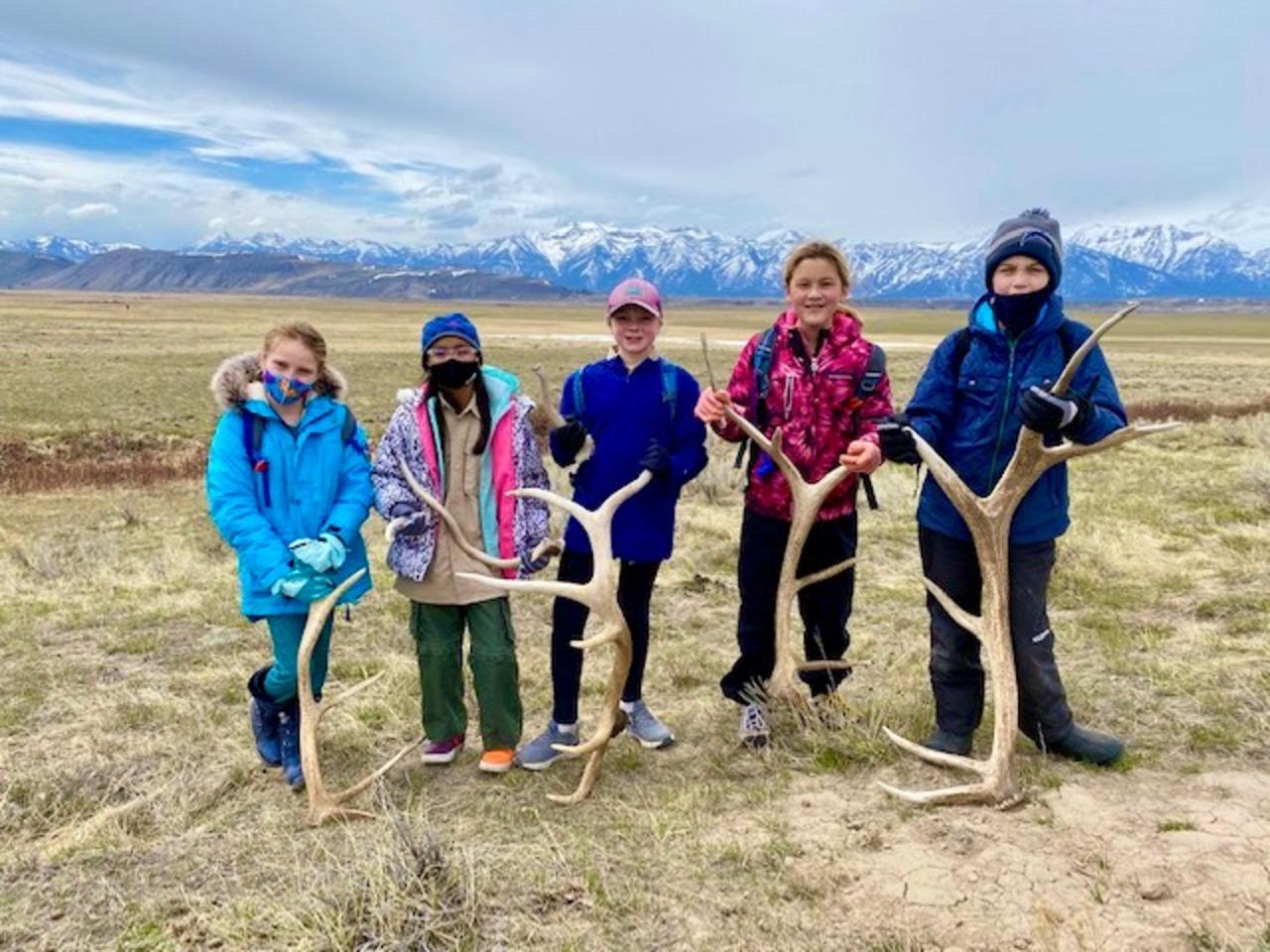 Three cheers for girls in the Equality State. Changes in the times, changes in scouting, have opened opportunities for girls, including being able to take part in the annual antler harvest on the Elk Refuge. Photo courtesy Mindy Kim-Miller